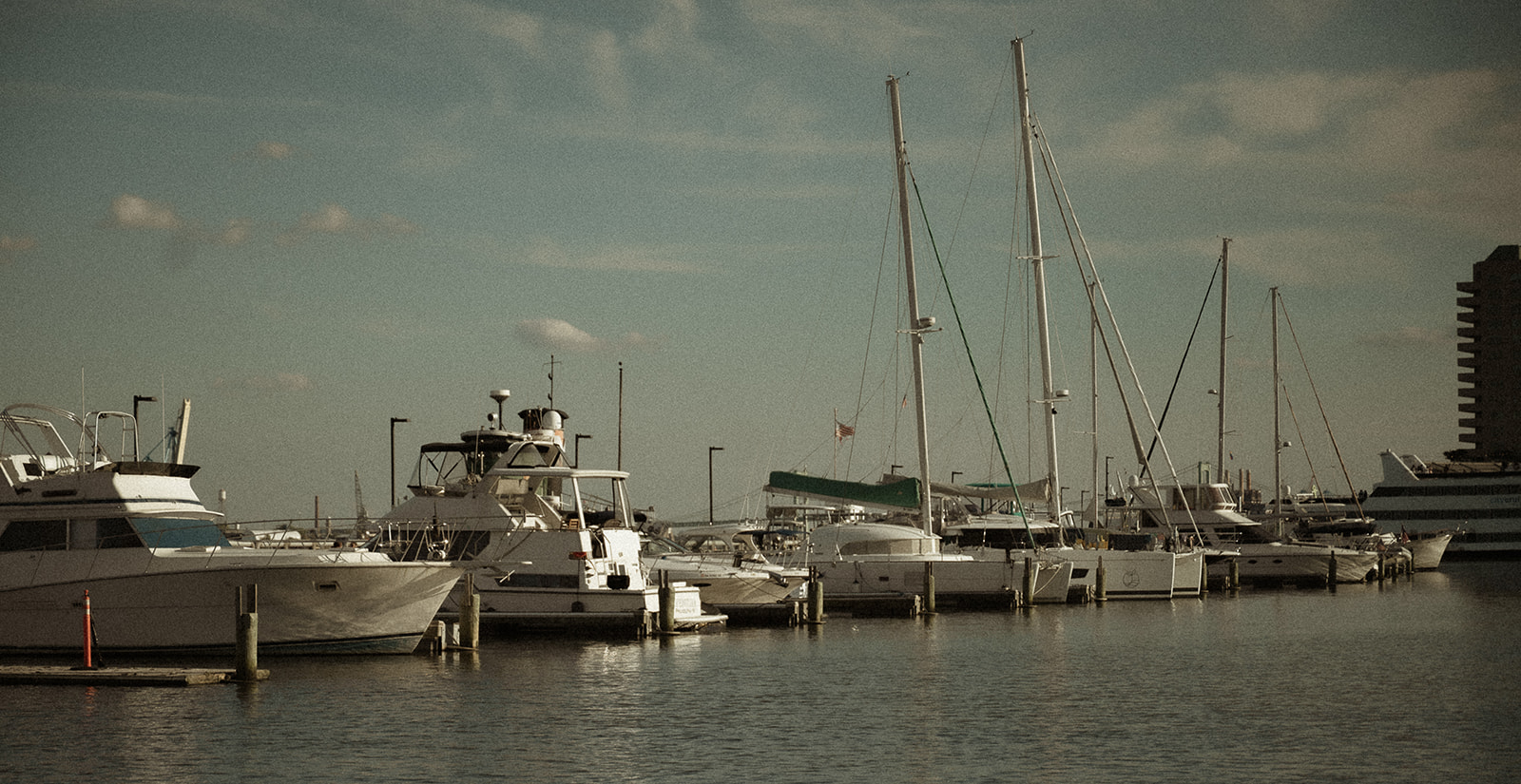 Boats docked in Philly