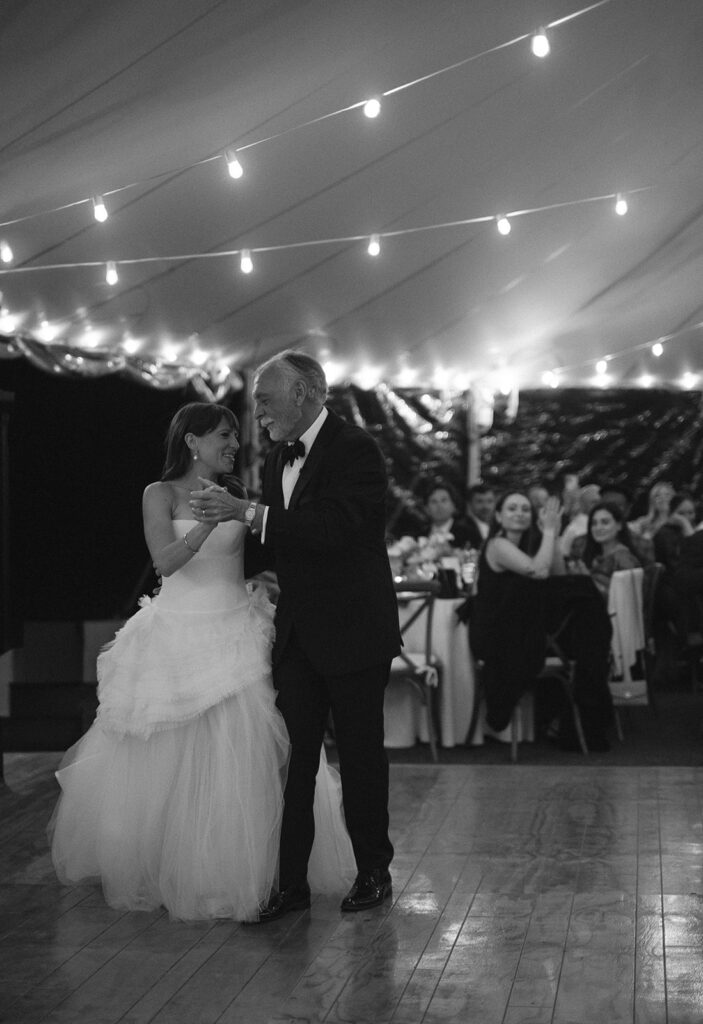 Bride sharing a dance with her father. 