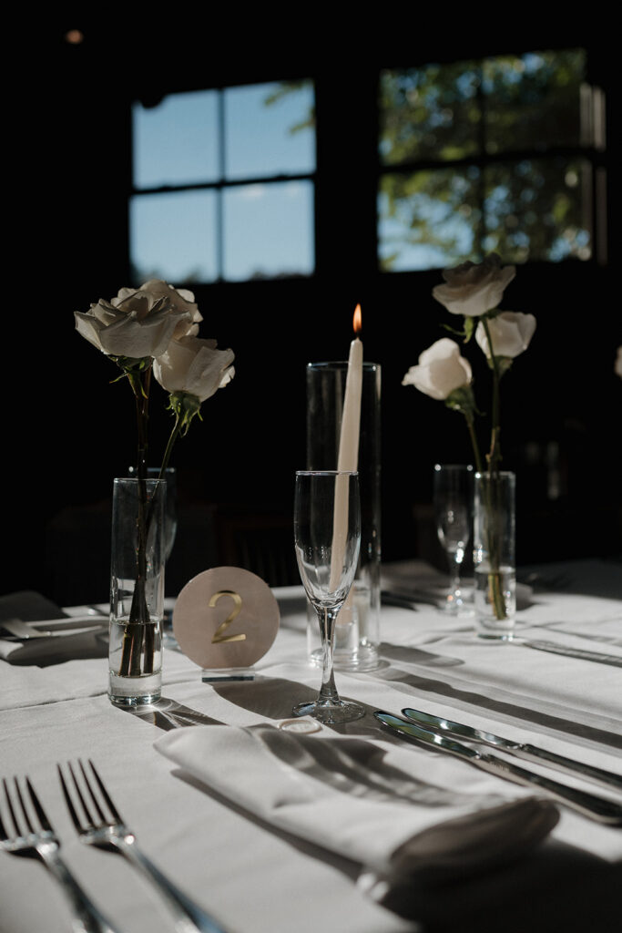 Wedding reception detail shot. 