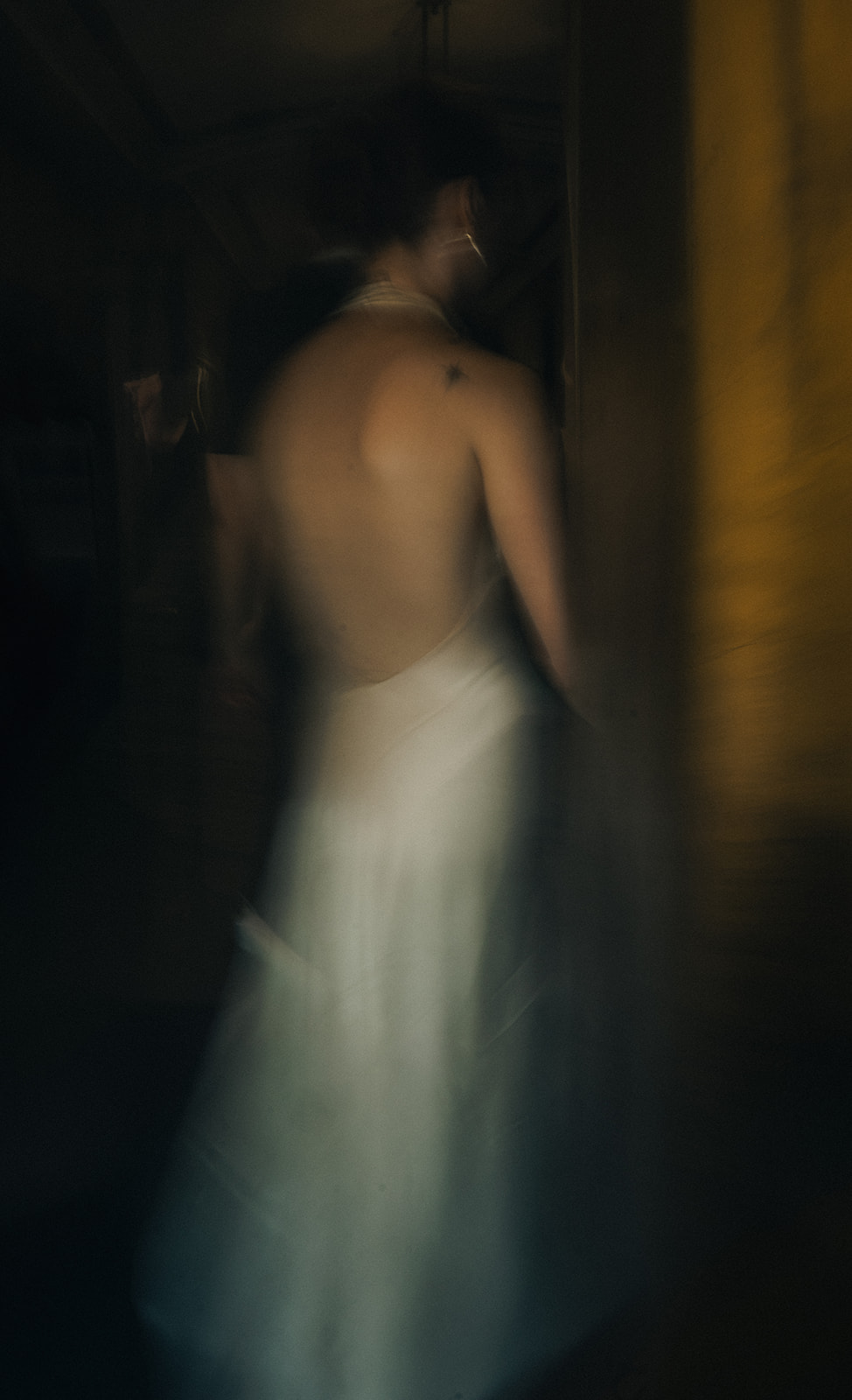 Artistic portrait of a bride.