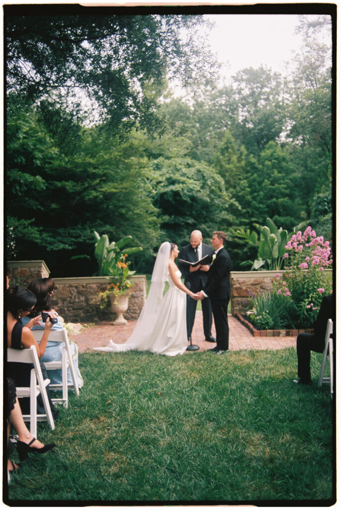 ceremony at Appleford Estate on 35 mm film